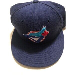 New Era 59Fifty Toronto Blue Jays MLB Wool Fitted Blue Hat Cap Size 7 1/4 NWT